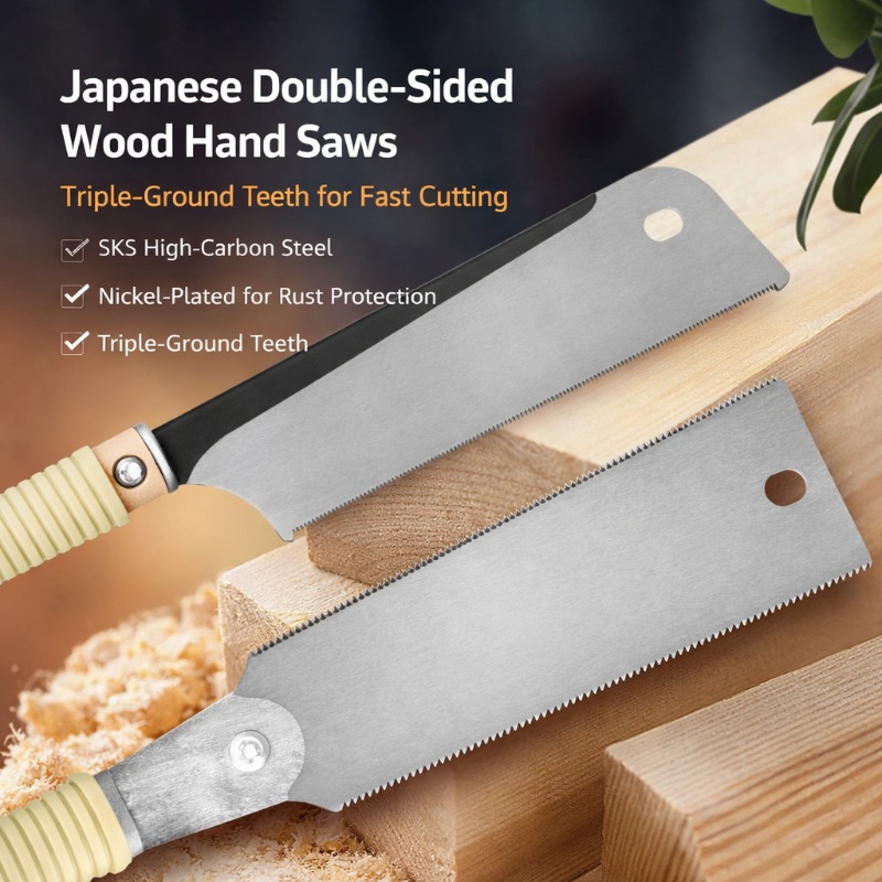 Sierra de mano de doble filo e - Woodworking In Japanese reseña y precio