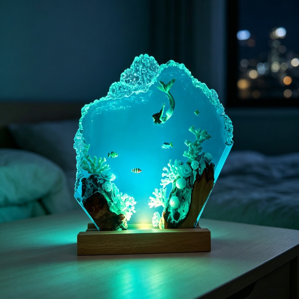 Escultura de Epoxi de Sirena d - Woodworking Resin reseña y precio