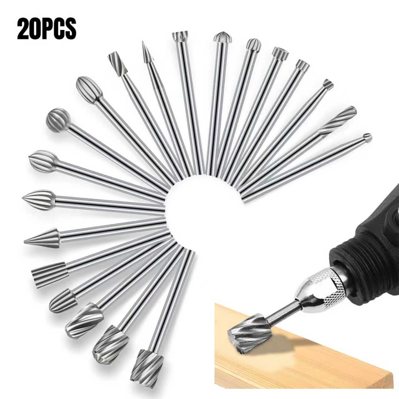 Juego de 20 brocas y fresas ro - Wood Chisel Set reseña y precio